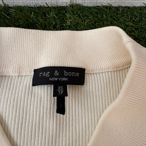 RAG & BONE Austen Rib Sweater Ribbed long sleeve SIZE XS women NWOT ivory color - Picture 9 of 11